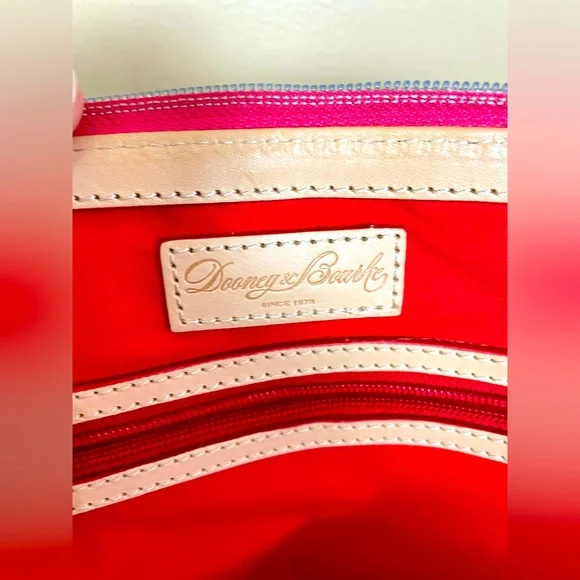 Dooney & Bourke Kendall Pink and Red Polka Dot Satchel - Picture 9 of 14